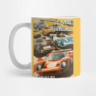 1972 Le Mans 24 Hours/Heures Racing Poster Mug